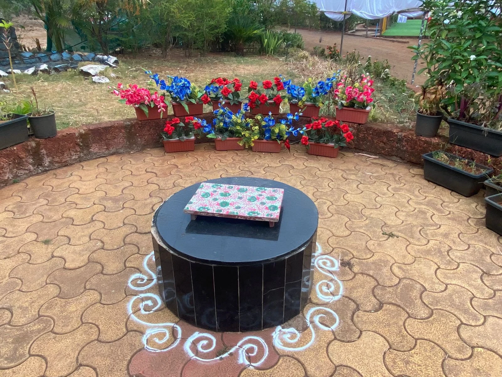A birthday cake display at Raigad Agro Park