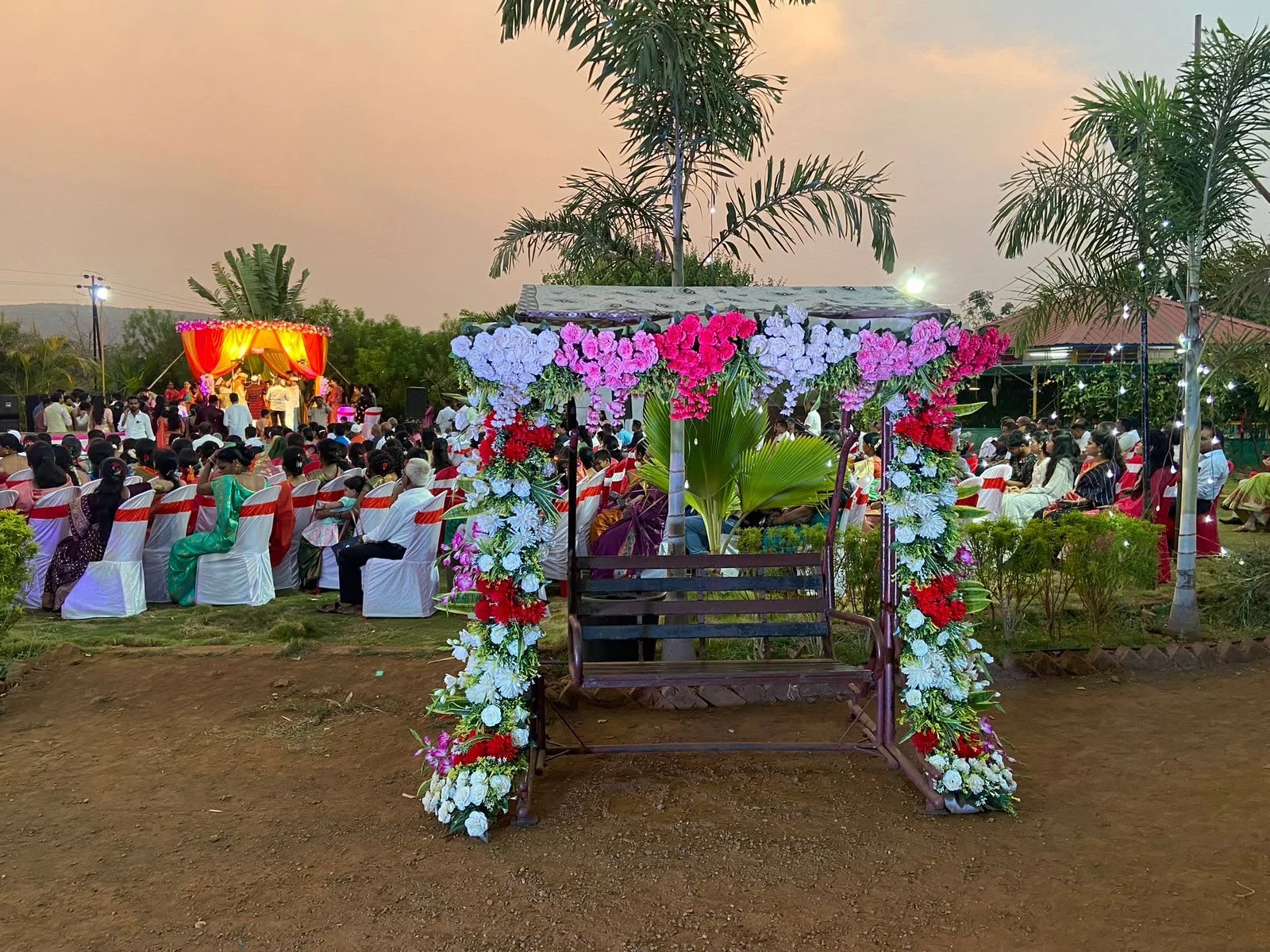 An evening celebration setting at Raigad Agro Park